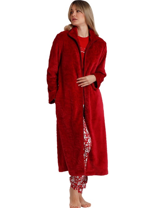 ADMAS GARDEN Vestaglia calda a maniche lunghe in jacquard con motivo a rose da donna - Kiabi ADMAS GARDEN Vestaglia calda a maniche lunghe in jacquard con motivo a rose da donna - Kiabi