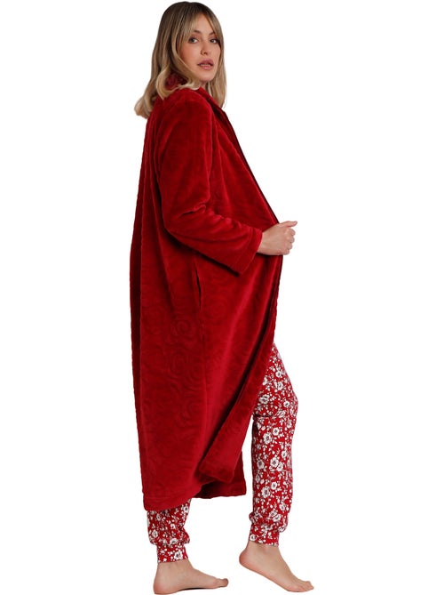 ADMAS GARDEN Vestaglia calda a maniche lunghe in jacquard con motivo a rose da donna - Kiabi ADMAS GARDEN Vestaglia calda a maniche lunghe in jacquard con motivo a rose da donna - Kiabi