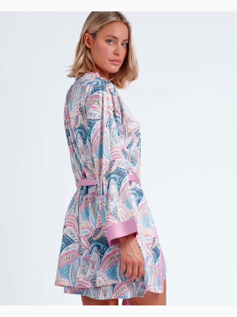 ADMAS GARDEN Vestaglia estiva in cashmere a maniche lunghe da donna Blu - Kiabi