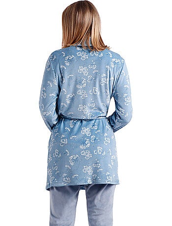 ADMAS GARDEN Vestaglia floreale bianca a maniche lunghe da donna
