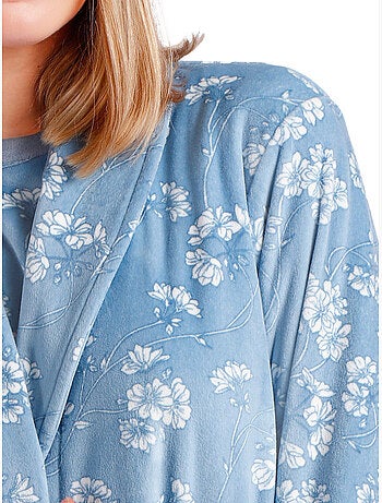 ADMAS GARDEN Vestaglia floreale bianca a maniche lunghe da donna
