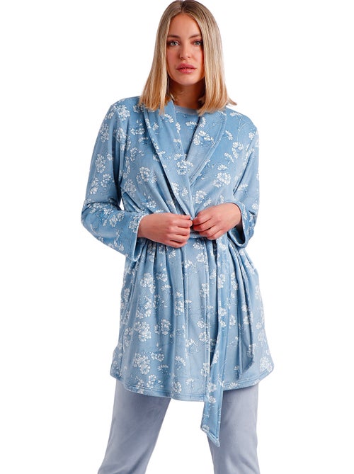 ADMAS GARDEN Vestaglia floreale bianca a maniche lunghe da donna - Kiabi ADMAS GARDEN Vestaglia floreale bianca a maniche lunghe da donna - Kiabi