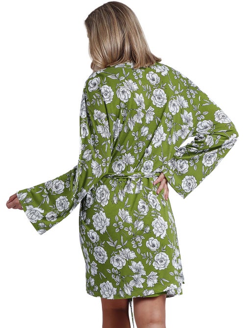 ADMAS GARDEN Vestaglia floreale blu navy a maniche lunghe da donna - Kiabi ADMAS GARDEN Vestaglia floreale blu navy a maniche lunghe da donna - Kiabi