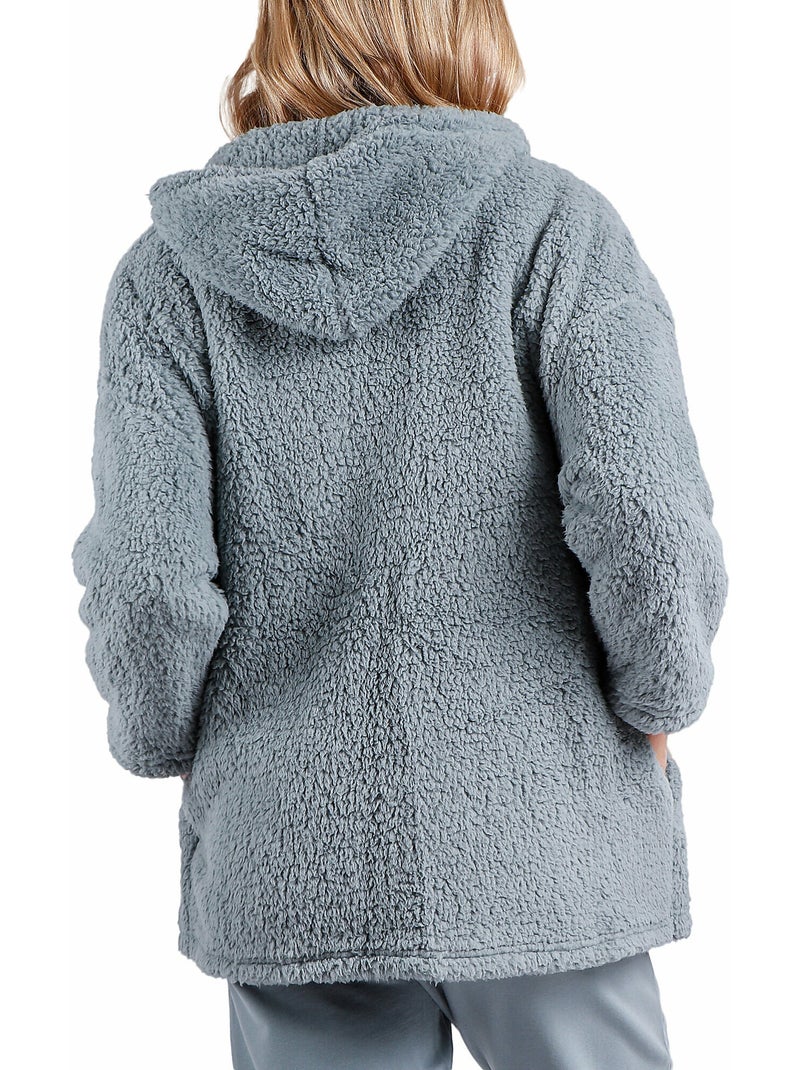 ADMAS HOME Accappatoio caldo a maniche lunghe da donna Blu - Kiabi