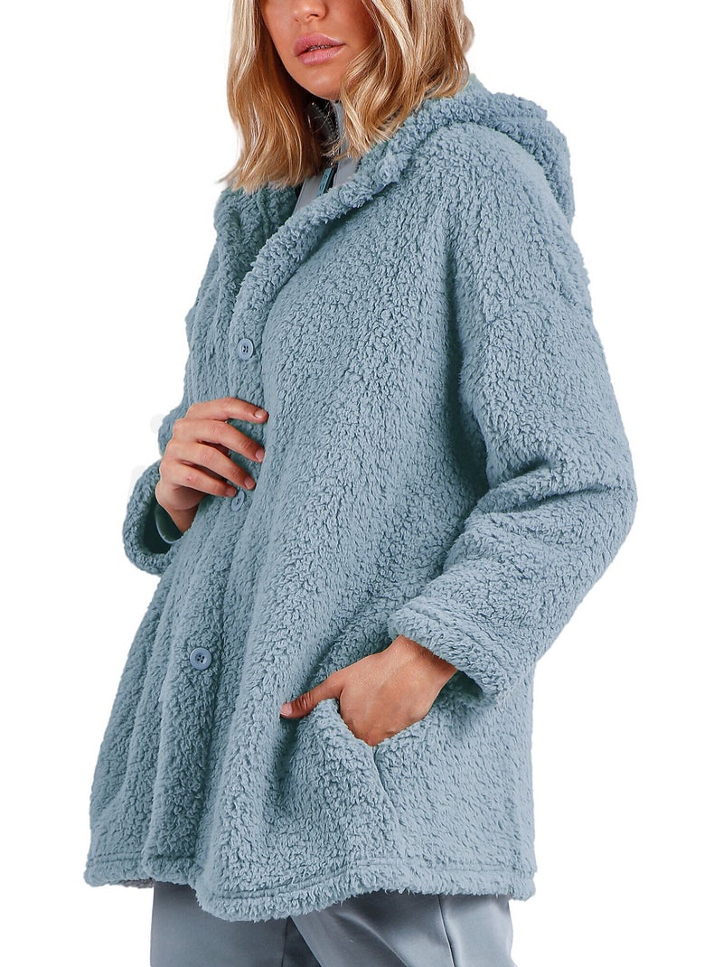 ADMAS HOME Accappatoio caldo a maniche lunghe da donna Blu - Kiabi