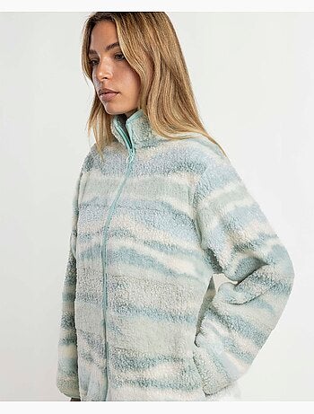 ADMAS HOME Accappatoio caldo a maniche lunghe da donna, colore blu montagna