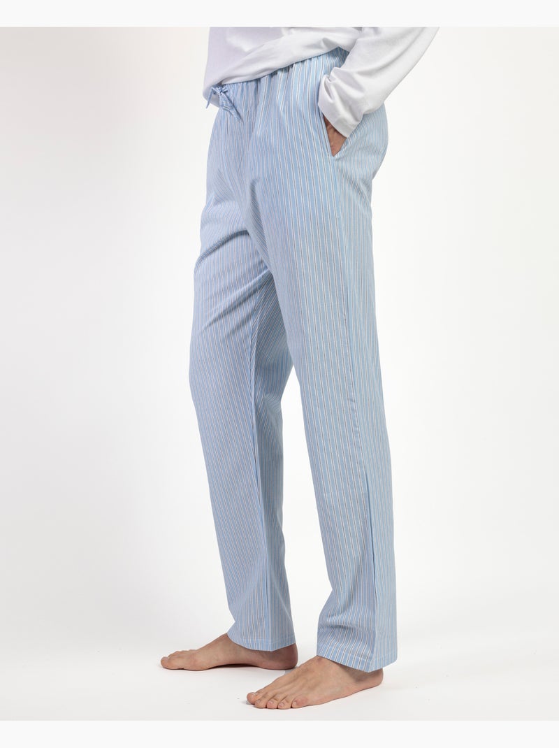 ADMAS HOME Pantaloni lunghi in popeline compatto da uomo Blu - Kiabi