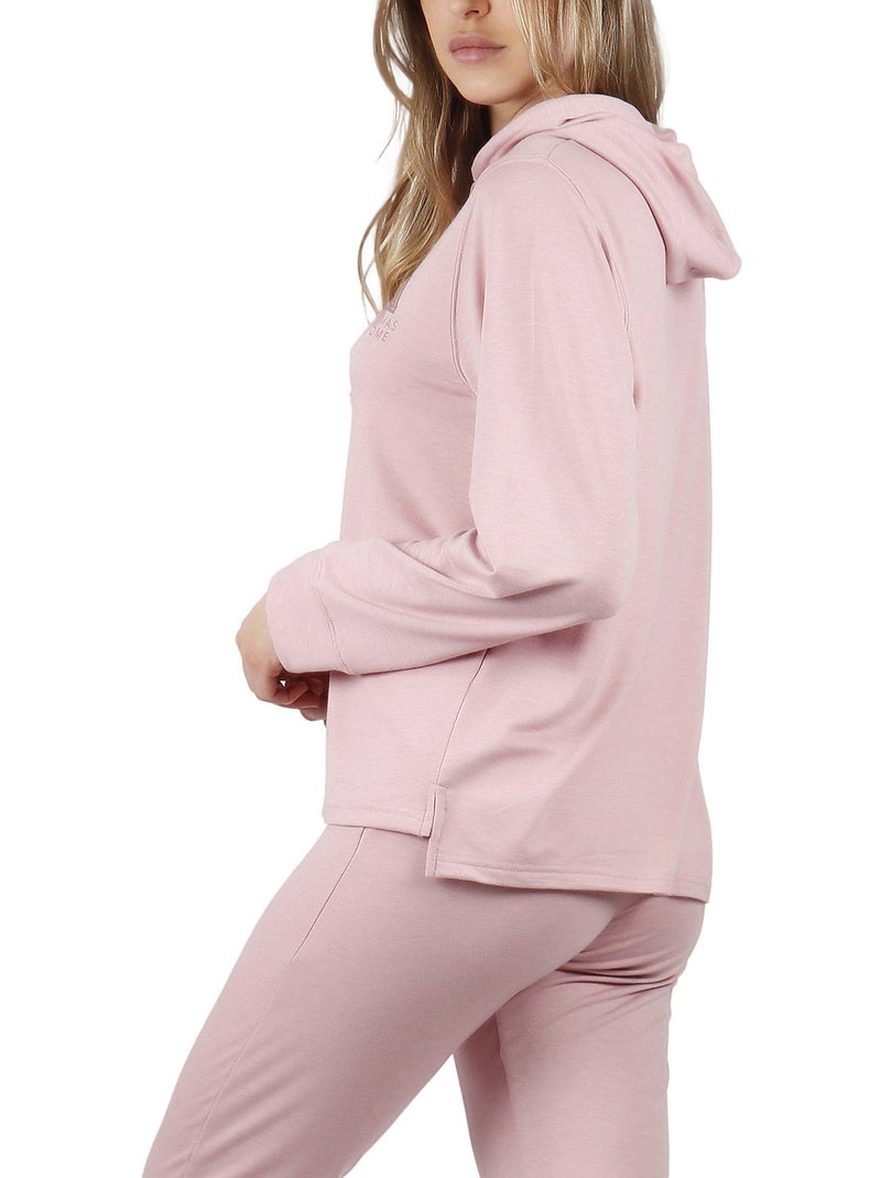 ADMAS HOME Pigiama con cappuccio a maniche lunghe Make it Happen da donna Rosa - Kiabi