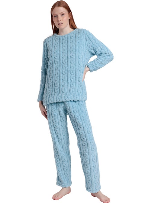 ADMAS HOME Pigiama da casa caldo a maniche lunghe con catene da donna - Kiabi ADMAS HOME Pigiama da casa caldo a maniche lunghe con catene da donna - Kiabi