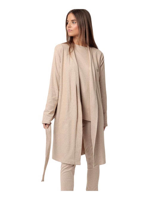 ADMAS HOME Vestaglia a maniche lunghe a coste supersoft da donna - Kiabi ADMAS HOME Vestaglia a maniche lunghe a coste supersoft da donna - Kiabi