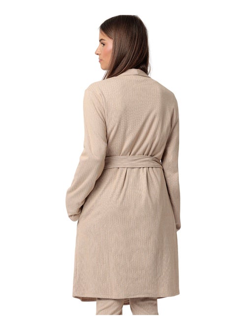 ADMAS HOME Vestaglia a maniche lunghe a coste supersoft da donna - Kiabi ADMAS HOME Vestaglia a maniche lunghe a coste supersoft da donna - Kiabi