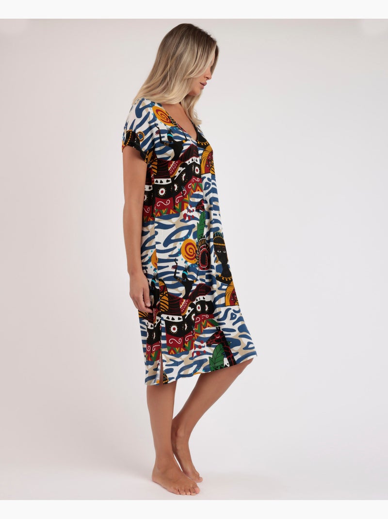 ADMAS LUXURY Canotta a maniche lunghe africana di lusso da donna Multicolore - Kiabi