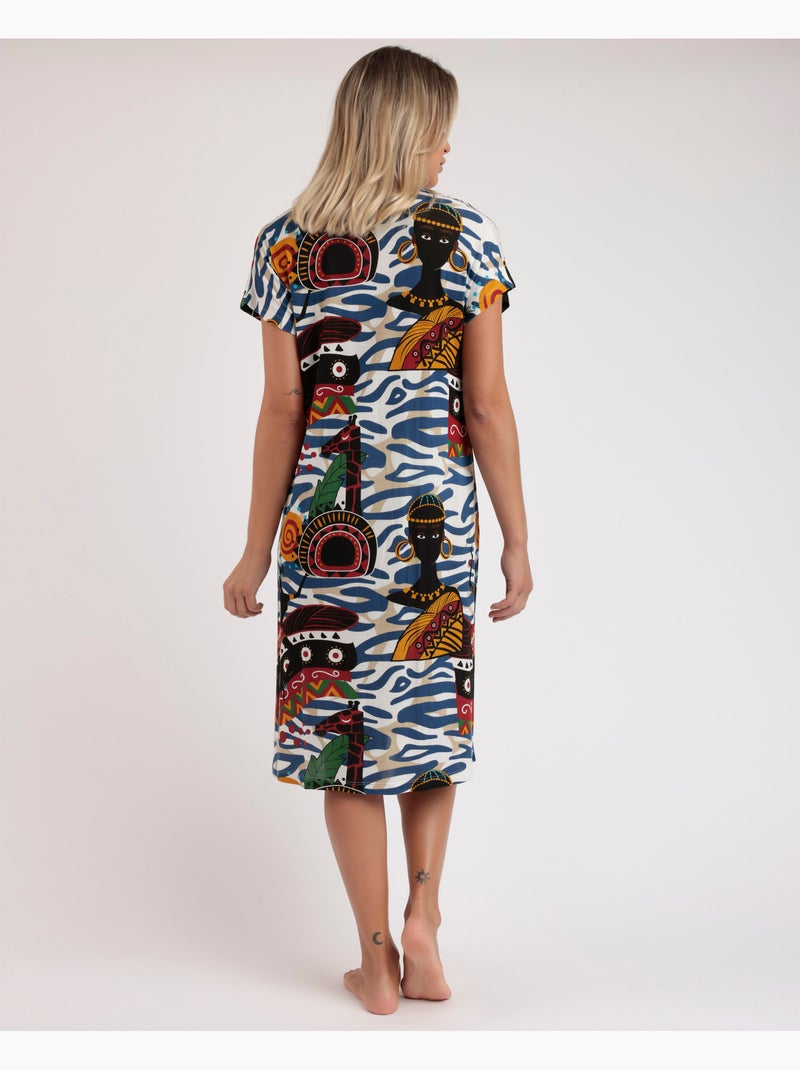 ADMAS LUXURY Canotta a maniche lunghe africana di lusso da donna Multicolore - Kiabi