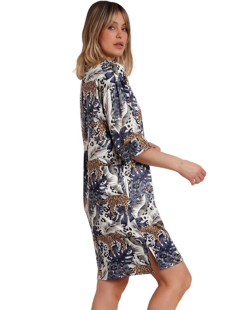 ADMAS LUXURY Canotta da donna con maniche alla francese leopardate di lusso Multicolore - Kiabi