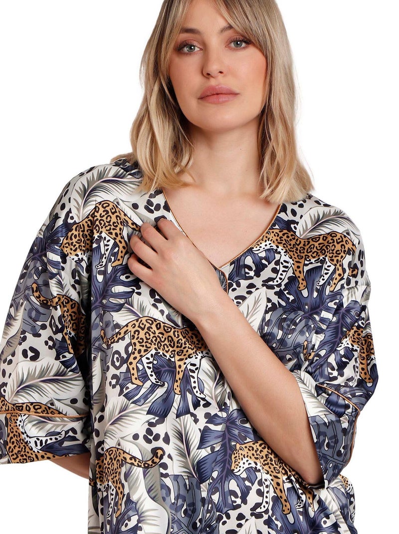 ADMAS LUXURY Canotta da donna con maniche alla francese leopardate di lusso Multicolore - Kiabi
