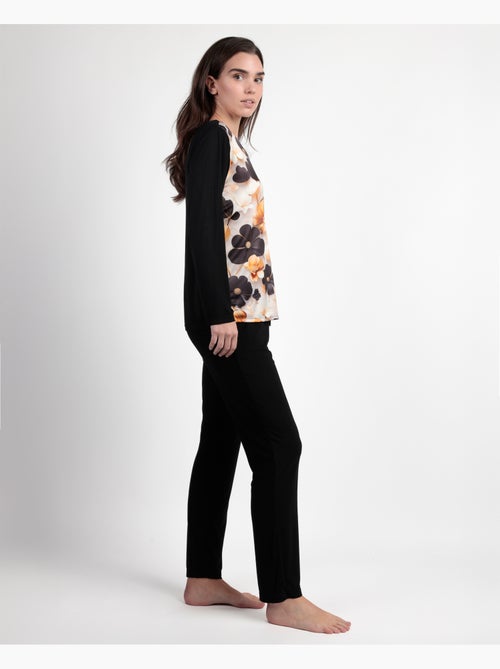 ADMAS LUXURY Pigiama a maniche lunghe da donna con fiori di lusso - Kiabi ADMAS LUXURY Pigiama a maniche lunghe da donna con fiori di lusso - Kiabi