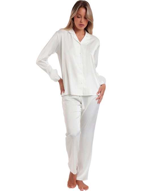 ADMAS LUXURY Pigiama aperto a maniche lunghe Marabu Luxe da donna con piume - Kiabi ADMAS LUXURY Pigiama aperto a maniche lunghe Marabu Luxe da donna con piume - Kiabi