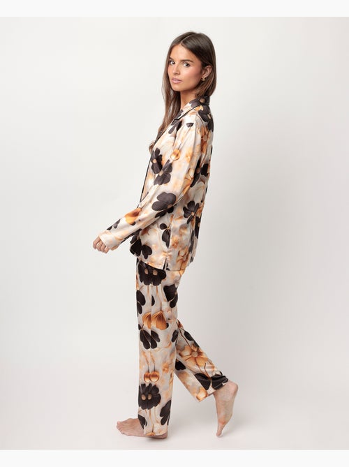 ADMAS LUXURY Pigiama da donna in raso con schiena scoperta e maniche lunghe Fiori di lusso - Kiabi ADMAS LUXURY Pigiama da donna in raso con schiena scoperta e maniche lunghe Fiori di lusso - Kiabi