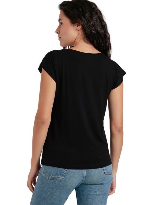 ADMAS T-shirt a maniche corte con pietre frontali da donna - Kiabi