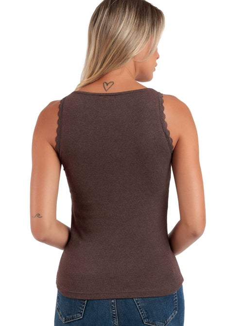 ADMAS T-shirt senza maniche a costine romantiche da donna - Kiabi ADMAS T-shirt senza maniche a costine romantiche da donna - Kiabi
