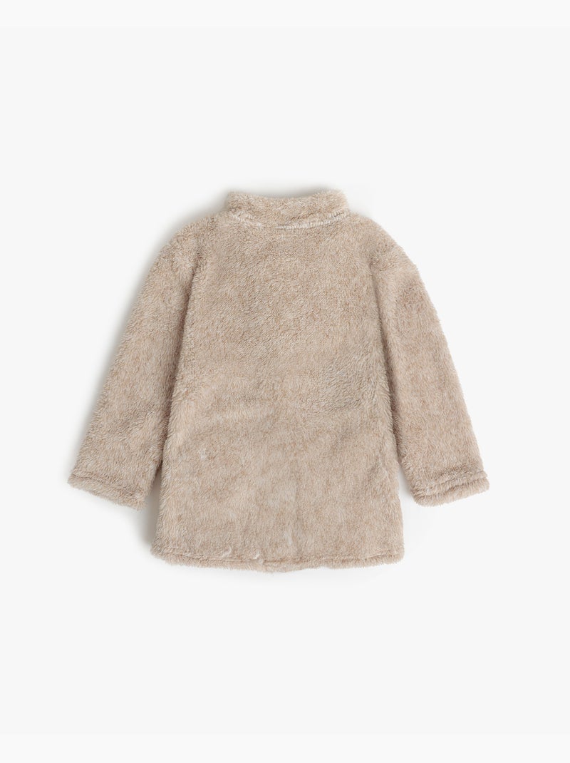 ADMAS Vestaglia calda a maniche lunghe con cerniera per ragazze Beige - Kiabi