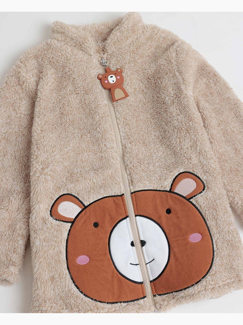 ADMAS Vestaglia calda a maniche lunghe con cerniera per ragazze Beige - Kiabi