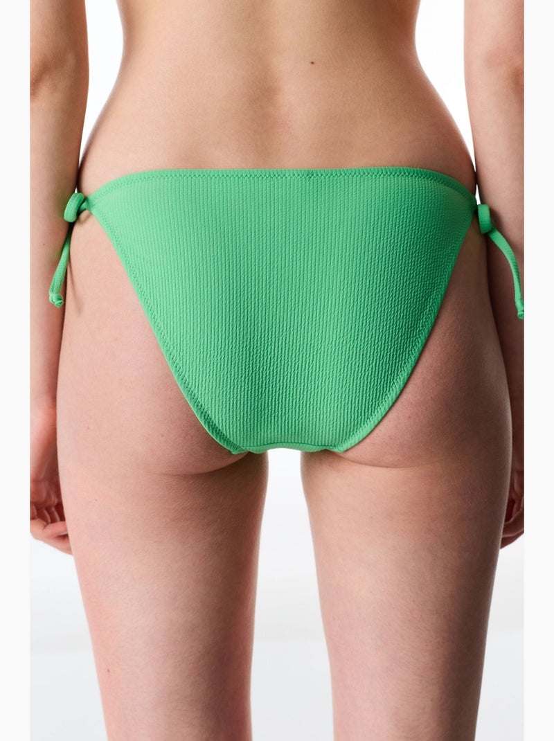 Aida slip bikini testurizzato a vita media penti Verde menta - Kiabi