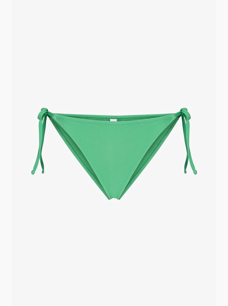Aida slip bikini testurizzato a vita media penti Verde menta - Kiabi
