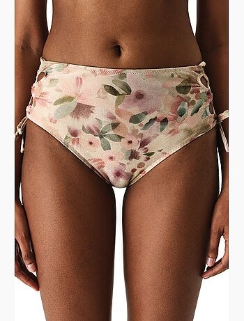 Aires fashion slip bikini floreale lucido a vita alta penti