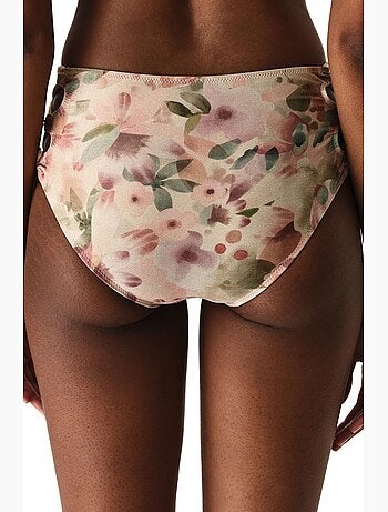 Aires fashion slip bikini floreale lucido a vita alta penti
