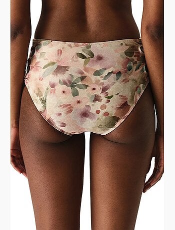 Aires fashion slip bikini floreale lucido a vita alta penti