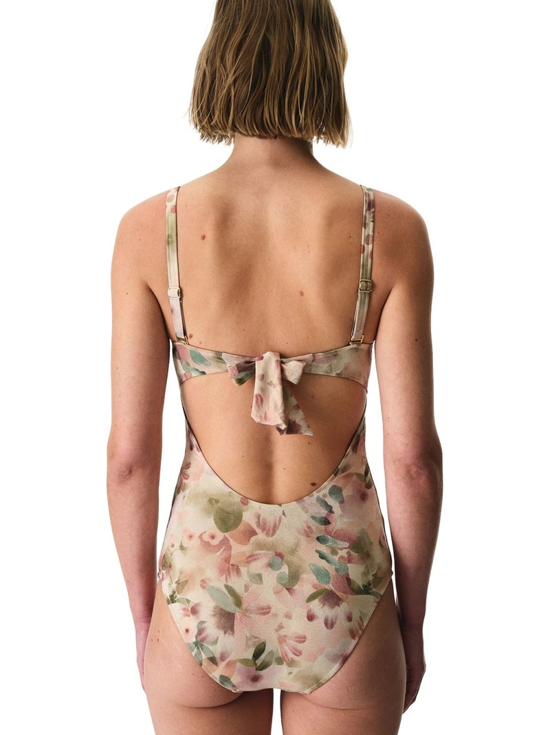 Aires lotus costume da bagno floreale scintillante penti Rosa/Verde - Kiabi