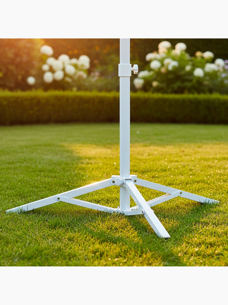 Aktive base per ombrellone con 3 gambe 100x100x83 cm in metallo Bianco - Kiabi
