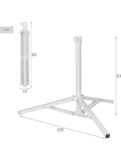 Aktive base per ombrellone con 3 gambe 100x100x83 cm in metallo - Kiabi