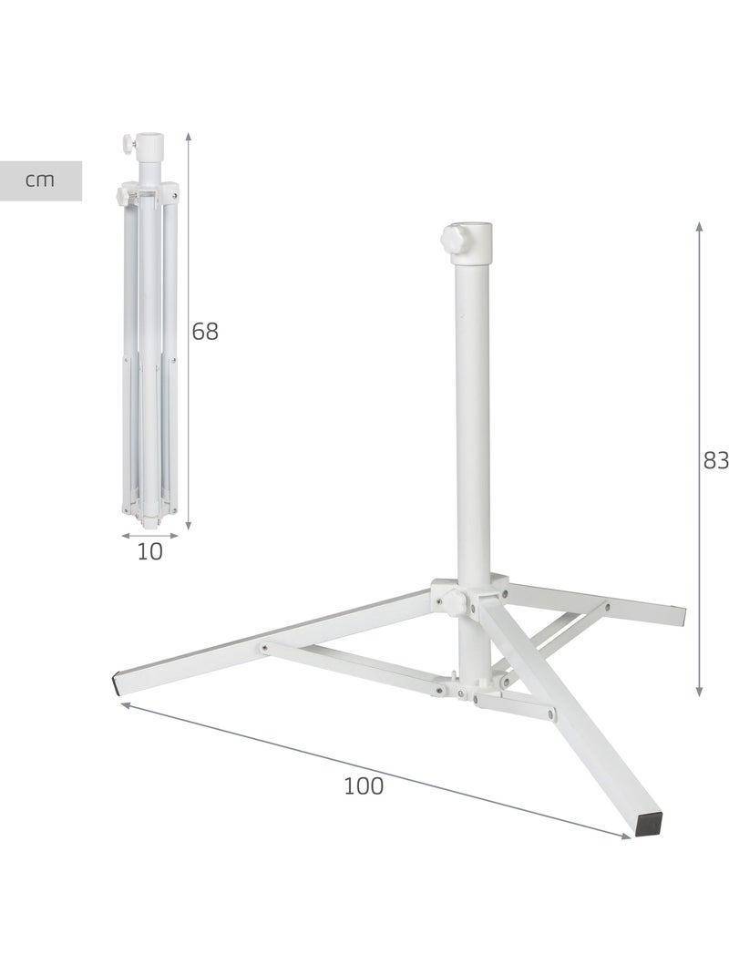 Aktive base per ombrellone con 3 gambe 100x100x83 cm in metallo Bianco - Kiabi