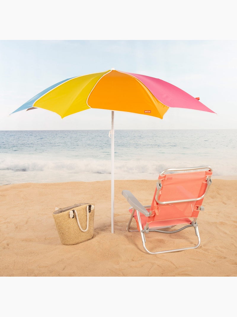 Aktive beach ombrellone da spiaggia inclinabile con protezione uv50 diametro 180 cm Multicolore - Kiabi