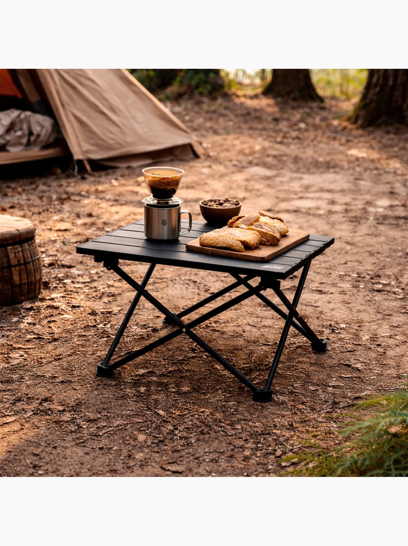 Aktive camping tavolo da campeggio pieghevole con meccanismo antiribaltamento 43x40x31 cm Grigio - Kiabi