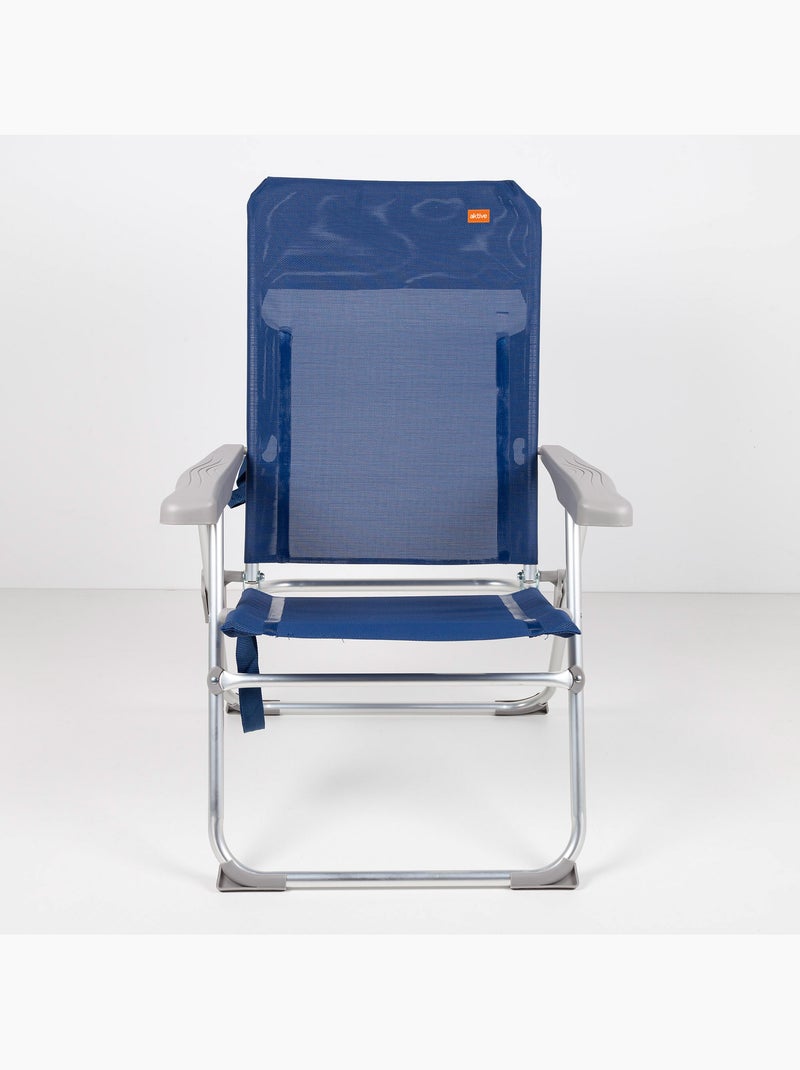 Aktive confezione 2 sedie da spiaggia 47x60x94 cm multiposizione pieghevole slim Blu - Kiabi