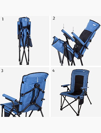 Aktive confezione da 2 sedie da campeggio alte 54x80x103 cm con tasche