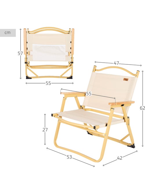 Aktive confezione da 2 sedie da glamping 47x42x62 cm con tasca - Kiabi Aktive confezione da 2 sedie da glamping 47x42x62 cm con tasca - Kiabi