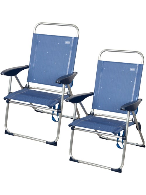 Aktive confezione da 2 sedie da spiaggia pieghevoli 48x60x100 cm 4 posizioni - Kiabi Aktive confezione da 2 sedie da spiaggia pieghevoli 48x60x100 cm 4 posizioni - Kiabi