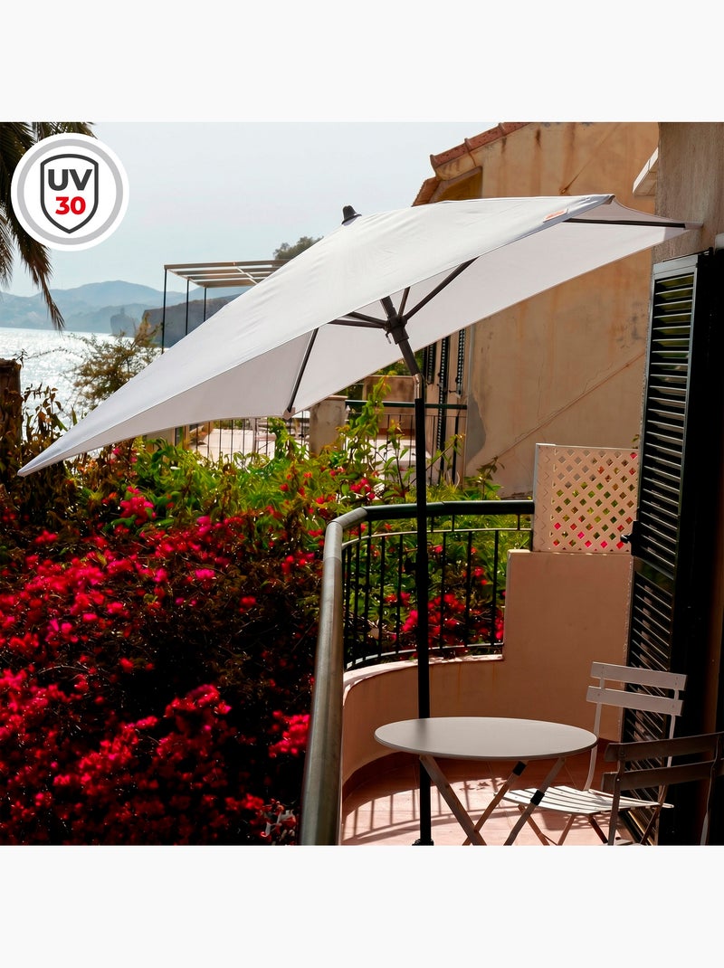 Aktive garden ombrellone da esterno rettangolare uv30 180x120 cm Bianco - Kiabi