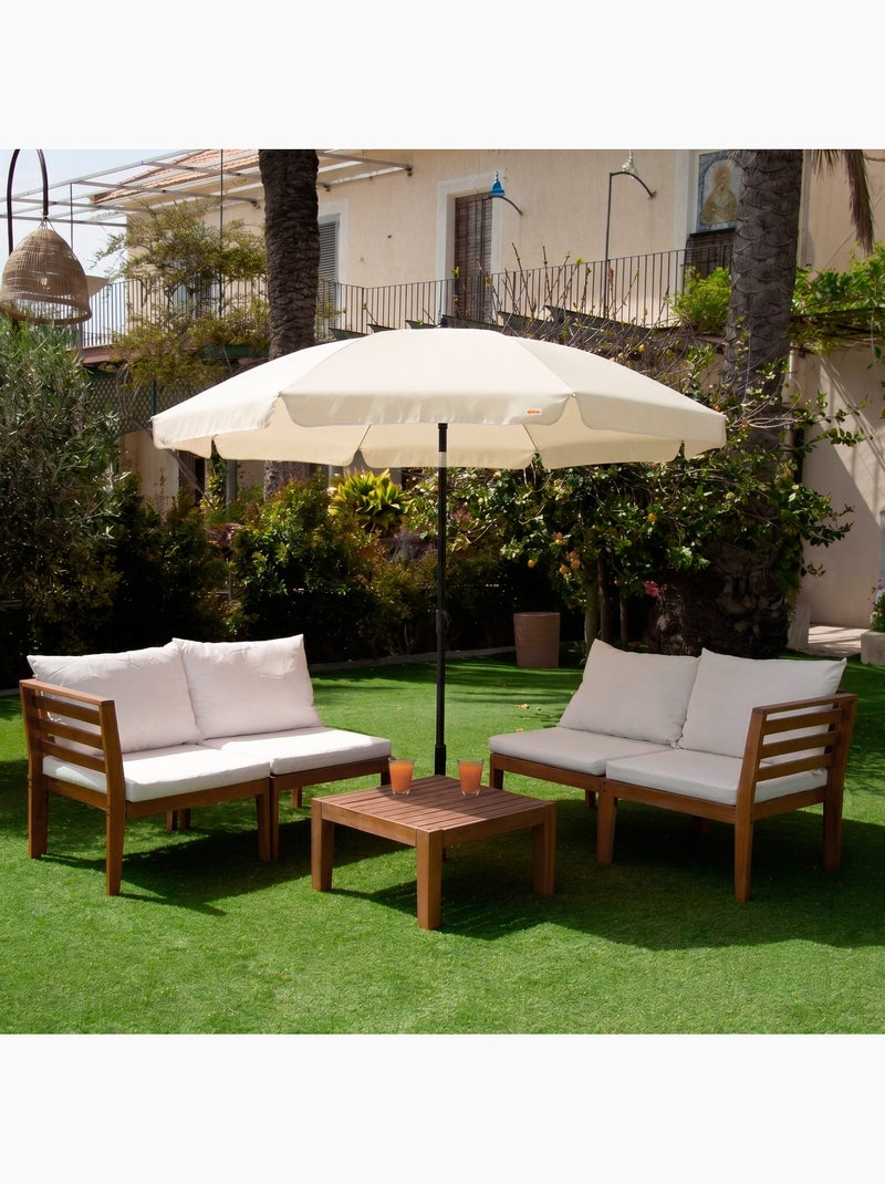 Aktive ombrellone 200 cm con copertura Crema - Kiabi