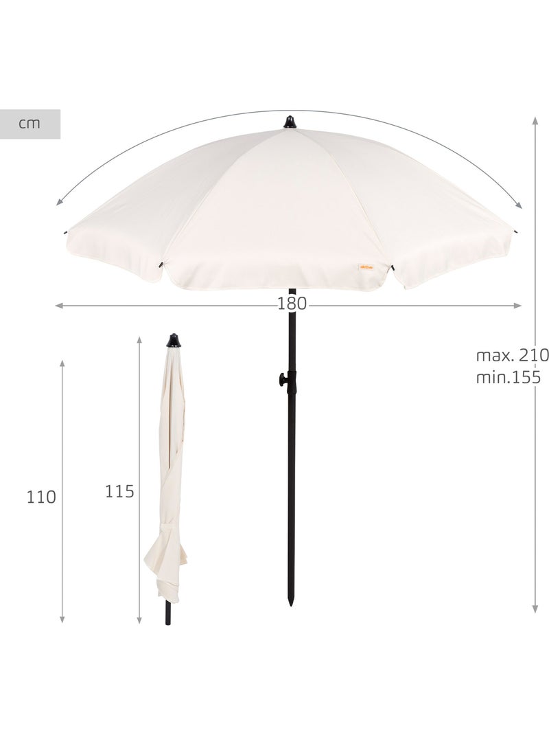 Aktive ombrellone 200 cm con copertura Crema - Kiabi