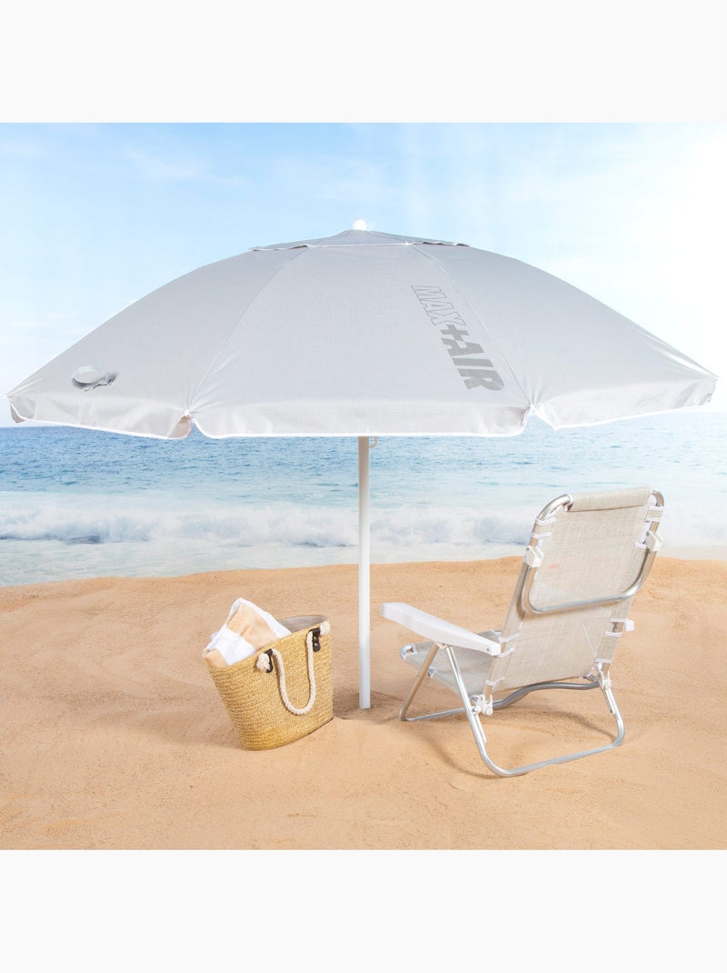 Aktive ombrellone 8 aste 220 cm grigio inclinabile uv50 Grigio - Kiabi