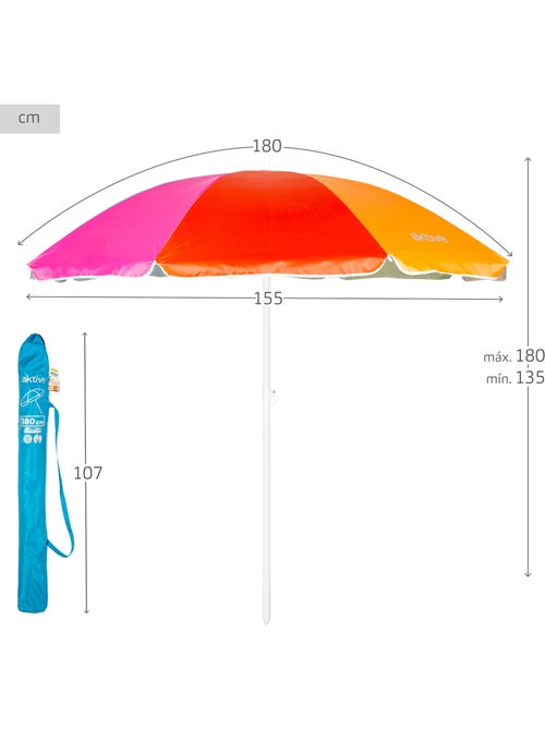 Aktive ombrellone 8 pali 180 cm - Kiabi