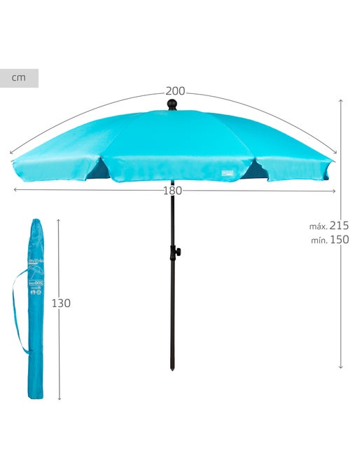 Aktive ombrellone 8 pali 200 cm - Kiabi