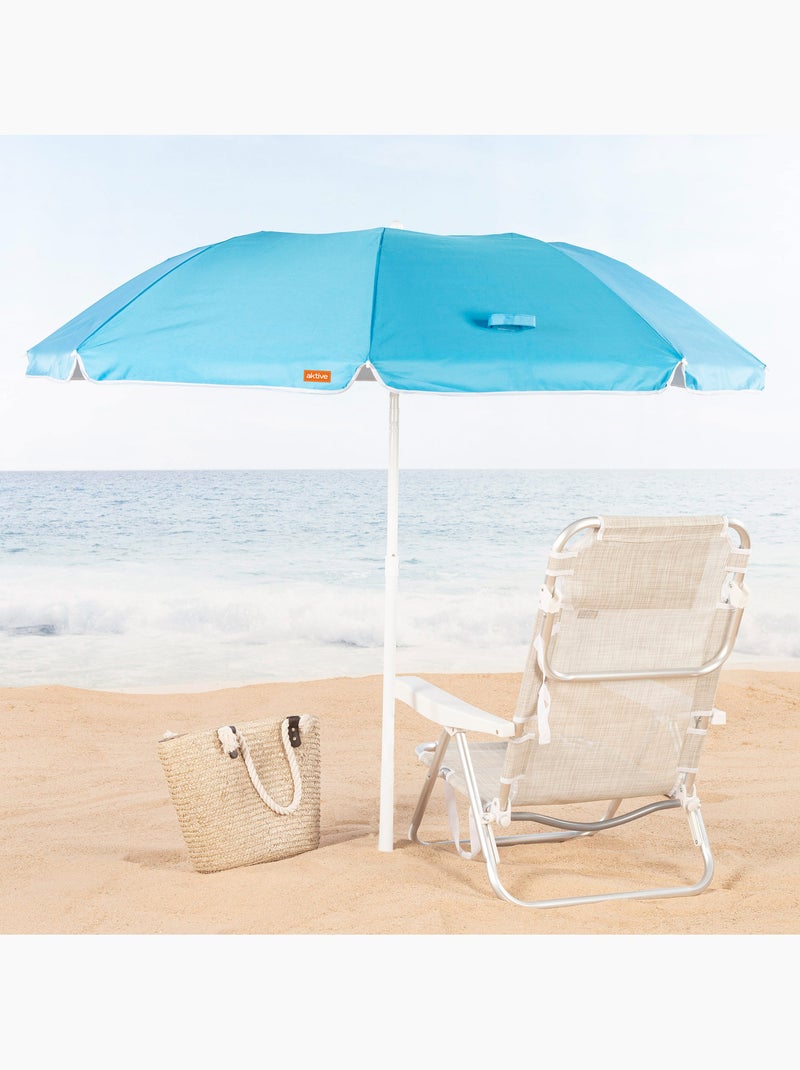 Aktive ombrellone compatto pieghevole 8 pali 180 cm Blu - Kiabi