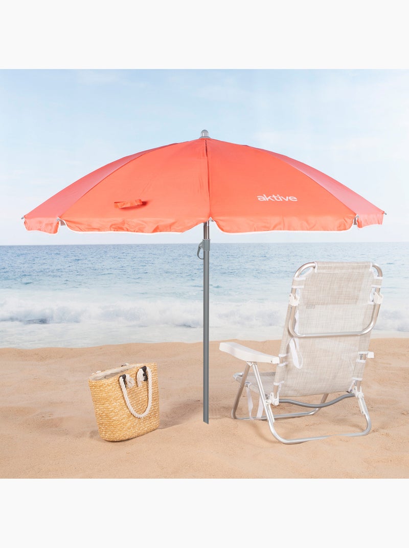 Aktive ombrellone con 8 aste 180 cm corallo Corallo - Kiabi