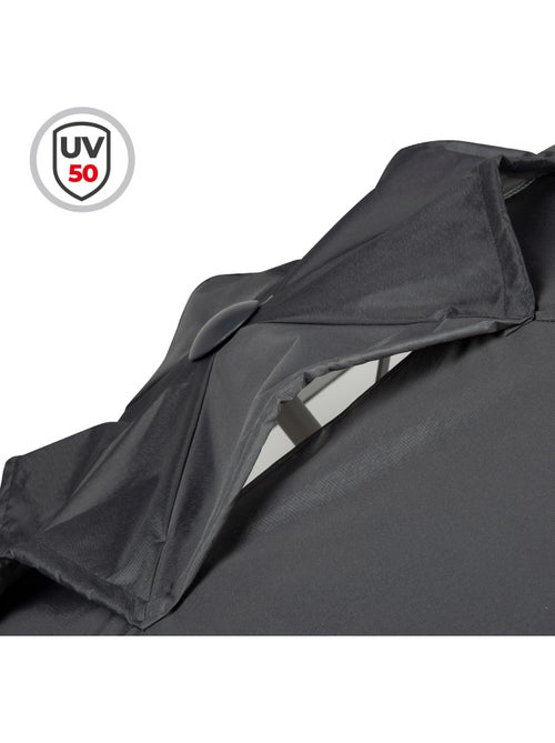Aktive ombrellone da giardino esagonale antracite grande basculante antivento 230 cm uv50 - Kiabi